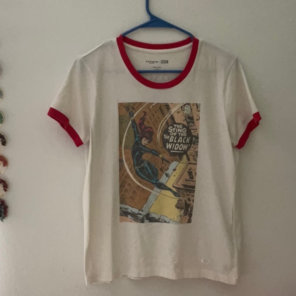 Limited Coach X Marvel Black Widow Shirt